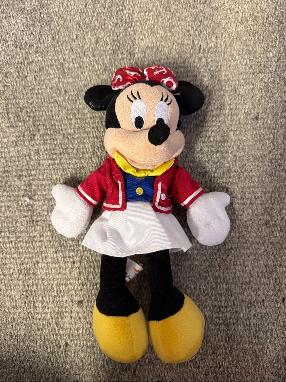 Disney Minnie Mouse Plush - Red Jacket, White Skirt, Yellow Shoes